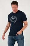 U.S. Polo % 100 Pamuk Regular Fit Bisiklet Yaka Logolu Erkek T Shirt G081SZ0112106952 LACİVERT