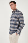 U.S. Polo Pamuklu Regular Fit Logolu Uzun Kollu Erkek Gömlek G081GL0042236484 AÇIK LACİVERT