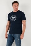 U.S. Polo % 100 Pamuk Regular Fit Bisiklet Yaka Logolu Erkek T Shirt G081SZ0112106952 LACİVERT