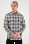 U.S. Polo Pamuk Karışımlı Regular Fit Uzun Kollu Erkek Gömlek G081GL0042236483 SİYAH
