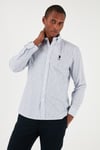 U.S. Polo Pamuklu Regular Fit Düğmeli Yaka Erkek Gömlek G081GL0041830967 LACİVERT