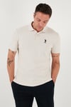 U.S. Polo Logolu Pamuklu Regular Fit Düğmeli Polo Yaka Erkek T Shirt G081GL0112106339 TAŞ