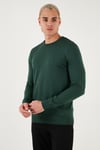 U.S. Polo Pamuklu Slim Fit Logolu Bisiklet Yaka Erkek Kazak G081SZ0TK2226959 KOYU YEŞİL