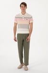 U.S. Polo Carrot Fit Normal Bel Daralan Paça Keten Erkek Pantolon G081SZ0782106438 KOYU HAKİ