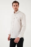 U.S. Polo % 100 Pamuk Slim Fit Düğmeli Yaka Logolu Erkek Gömlek G081SZ0042082904 TAŞ