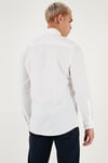 U.S. Polo Pamuklu Slim Fit Logolu Uzun Kollu Erkek Gömlek G081SZ0042225619 BEYAZ