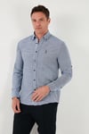 U.S. Polo Logolu Pamuklu Regular Fit Düğmeli Yaka Erkek Gömlek G081SZ0042106210 LACİVERT