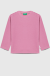 United Colors Of Benetton % 100 Pamuk Regular Fit Uzun Kollu Kız Çocuk T Shirt BNTG23309 GÜL KURUSU