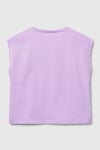 United Colors Of Benetton % 100 Pamuk Regular Fit Baskılı Kız Çocuk T Shirt 3JERC10PB LİLA