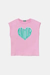 United Colors Of Benetton % 100 Pamuk Regular Fit Baskılı Kız Çocuk T Shirt 3JERC10PB AÇIK PEMBE
