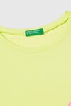 United Colors Of Benetton % 100 Pamuk Regular Fit Baskılı Kız Çocuk T Shirt 3JERC10PB SARI