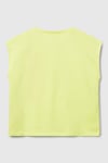 United Colors Of Benetton % 100 Pamuk Regular Fit Baskılı Kız Çocuk T Shirt 3JERC10PB SARI