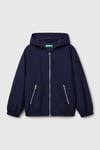 United Colors Of Benetton Astarlı Regular Fit Kapüşonlu Erkek Çocuk Yağmurluk 2IGGCN05Z LACİVERT