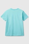 United Colors Of Benetton Baskılı % 100 Pamuk Regular Fit Bisiklet Yaka Erkek Çocuk T Shirt 3I1XC10N3 TURKUAZ