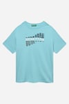 United Colors Of Benetton Baskılı % 100 Pamuk Regular Fit Bisiklet Yaka Erkek Çocuk T Shirt 3I1XC10N3 TURKUAZ