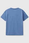 United Colors Of Benetton Baskılı % 100 Pamuk Regular Fit Bisiklet Yaka Erkek Çocuk T Shirt 3I1XC10N3 AÇIK MAVİ