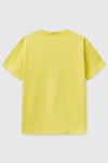 United Colors Of Benetton Baskılı % 100 Pamuk Regular Fit Bisiklet Yaka Erkek Çocuk T Shirt 3I1XC10N3 SARI