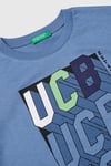 United Colors Of Benetton Baskılı % 100 Pamuk Regular Fit Bisiklet Yaka Erkek Çocuk T Shirt 3I1XC10N3 AÇIK MAVİ