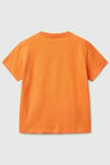 United Colors Of Benetton Baskılı % 100 Pamuk Regular Fit Bisiklet Yaka Erkek Çocuk T Shirt 3I1XC10N3 TURUNCU