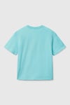 United Colors Of Benetton Baskılı Oversize Fit Pamuklu Bisiklet Yaka Erkek Çocuk T Shirt 3I1XC10O4 TURKUAZ