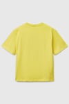 United Colors Of Benetton Baskılı Oversize Fit Pamuklu Bisiklet Yaka Erkek Çocuk T Shirt 3I1XC10O4 SARI