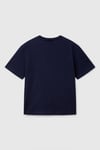 United Colors Of Benetton Baskılı Oversize Fit Pamuklu Bisiklet Yaka Erkek Çocuk T Shirt 3I1XC10O4 LACİVERT