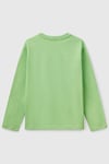 United Colors Of Benetton Baskılı Regular Fit Pamuklu Uzun Kollu Bisiklet Yaka Erkek Çocuk T Shirt 3I1XC10N5 AÇIK YEŞİL