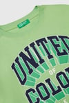 United Colors Of Benetton Baskılı Regular Fit Pamuklu Uzun Kollu Bisiklet Yaka Erkek Çocuk T Shirt 3I1XC10N5 AÇIK YEŞİL