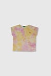 United Colors Of Benetton Desenli Regular Fit Bisiklet Yaka Kız Çocuk T Shirt BNTG21783 PEMBE