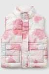 United Colors Of Benetton Desenli Regular Fit Dik Yaka Kız Çocuk Yelek 2M9GCJ00Y PEMBE