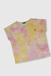 United Colors Of Benetton Desenli Regular Fit Bisiklet Yaka Kız Çocuk T Shirt BNTG21783 PEMBE