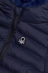 United Colors Of Benetton Kapitoneli Regular Fit Kapüşonlu Kız Çocuk Mont BNTG23315 LACİVERT