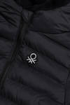 United Colors Of Benetton Kapitoneli Regular Fit Kapüşonlu Kız Çocuk Mont BNTG23315 SİYAH