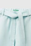 United Colors Of Benetton Keten ve Pamuk Karışımlı Regular Fit Kız Çocuk Pantolon 43WBCF01W MİNT