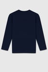 United Colors Of Benetton Logolu Pamuklu Regular Fit Uzun Kollu Erkek Çocuk T Shirt BNTB23337 LACİVERT