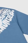 United Colors Of Benetton Marvel Baskılı Pamuklu Regular Fit Bisiklet Yaka Erkek Çocuk T Shirt 35RYC10N9 AÇIK MAVİ