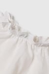 United Colors Of Benetton Pamuk ve Keten Karışımlı Cropped Fit Kız Çocuk Bluz 5IPVCQ03S BEYAZ