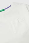 United Colors Of Benetton Pamuklu Baskılı Boxy Fit Bisiklet Yaka Crop Kız Çocuk T Shirt 3I1XC10N8 EKRU