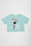 United Colors Of Benetton Pamuklu Baskılı Boxy Fit Bisiklet Yaka Crop Kız Çocuk T Shirt 3I1XC10N8 MİNT