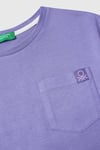 United Colors Of Benetton Pamuklu Baskılı Boxy Fit Bisiklet Yaka Crop Kız Çocuk T Shirt 3I1XC10N8 MOR