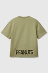 United Colors Of Benetton Peanuts Baskılı Pamuklu Regular Fit Bisiklet Yaka Erkek Çocuk T Shirt 3X1SC10NI HAKİ