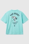 United Colors Of Benetton Peanuts Baskılı Pamuklu Regular Fit Bisiklet Yaka Erkek Çocuk T Shirt 3X1SC10NI TURKUAZ