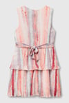 United Colors Of Benetton Regular Fit Piliseli Kolsuz Kemerli Kız Çocuk Elbise 4L8RCV03B PEMBE