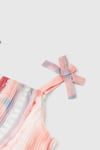 United Colors Of Benetton Regular Fit Fiyonklu Askılı Desenli Kız Çocuk Bluz 5L8RCH00B PEMBE