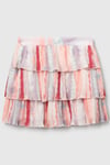 United Colors Of Benetton Regular Fit Çok Renkli Pileli Kız Çocuk Etek 4L8RC002A PEMBE