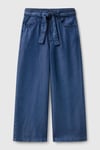 United Colors Of Benetton Wide Leg Yüksek Bel Bol Paça Kız Çocuk Pantolon 4FFKCE03Q LACİVERT