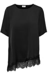 urba Regular Fit Dantel Detaylı Kadın T Shirt 15386781 SİYAH