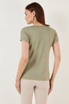 V Yaka Relaxed Fit Yırtmaç Detaylı 2'li Paket Kadın Bluz 5862000S2 ORANJ-Olive