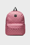 Vans Old Skool Check Backpack Kareli Ayarlanabilir Omuz Askılı Unisex Sırt Çantası VN000H4XZRY1 Pembe-Bordo
