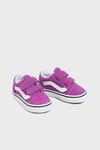 Vans Old Skool V Cırt Cırtlı Süet ve Kanvas Sneaker Unisex Çocuk Ayakkabı VN000CTGE2T1 MOR-BEYAZ